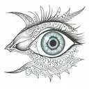 Turkish eye tattoo design idea