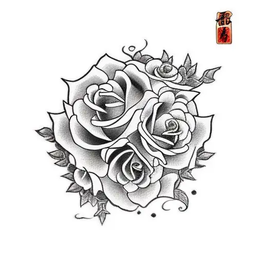 Sword with roses  tattoo design idea