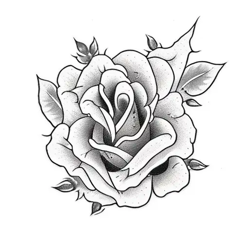 Sword roses  tattoo design idea