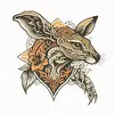 kangaroo tattoo design idea