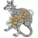 kangaroo tattoo design idea