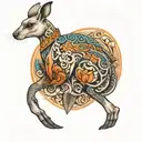 kangaroo tattoo design idea