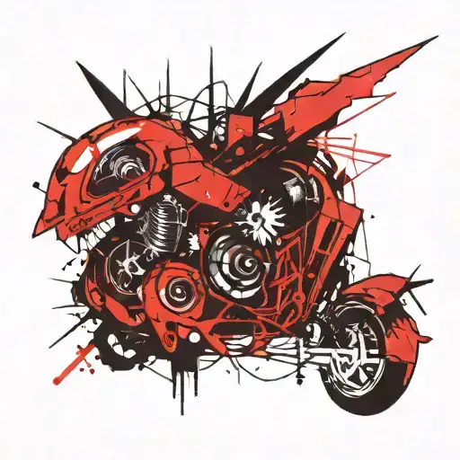 y2k cyber goth tattoo design idea