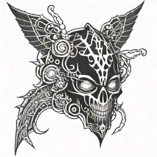 cyber goth tattoo design idea