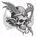  old witch doctor tattoo design idea