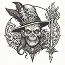  old witch doctor tattoo design idea