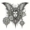 cyber goth tattoo design idea