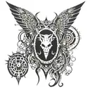 cyber goth tattoo design idea