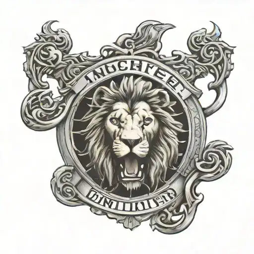 Tattoo, Manchester united, lion, trident, old trafford stadium tattoo design idea