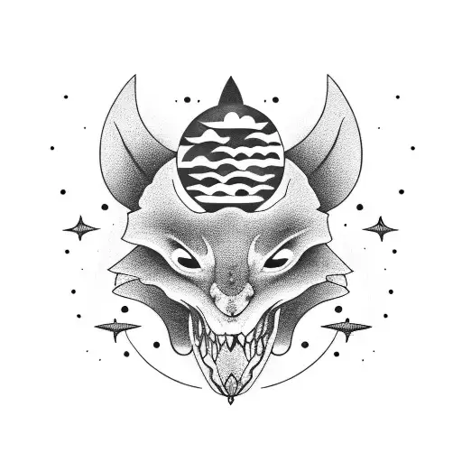 hija de la luna y el mar paz y sabiduría tattoo design idea