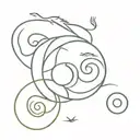 nautilus and crocodile circle tattoo design idea