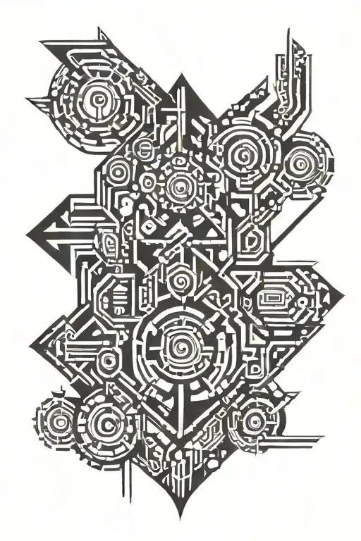 cyber tribal tattoo tattoo design idea