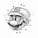 Mario bros tattoo design idea