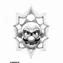 Mario bros tattoo design idea