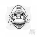 Mario bros tattoo design idea