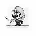 Mario bros tattoo design idea
