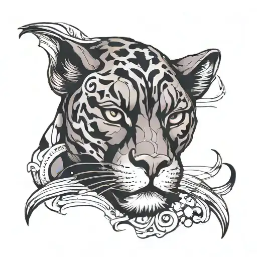 panther tattoo design idea