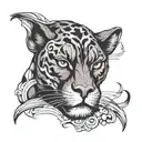 panther tattoo design idea