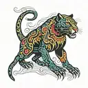 panther tattoo design idea