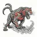 panther tattoo design idea