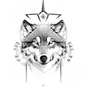 wolf with versace  tattoo design idea