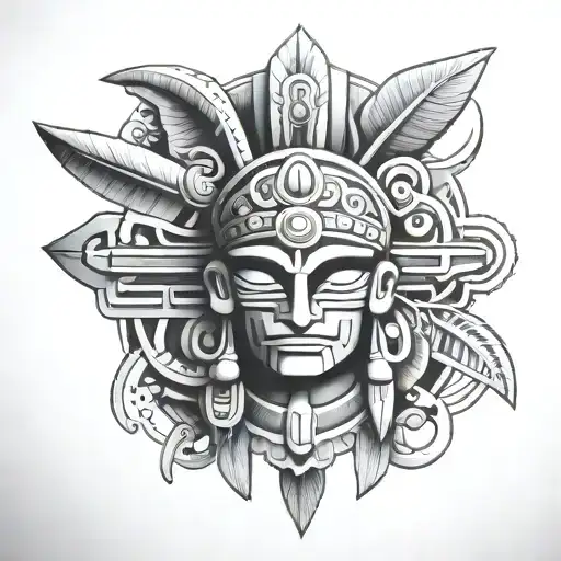 mesoamerican totem tattoo design idea