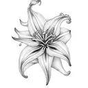Hurricane lilies tattoo design idea