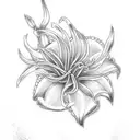 Hurricane lilies tattoo design idea