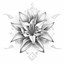 Hurricane lilies tattoo design idea