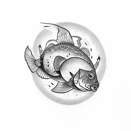 memorial for little brother, suicide, fishing, video games, pisces, longboard, music, black purple blue tattoo design idea