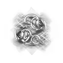 A Bonnie and Clyde inspired design featuring handcuffs and guns intertwined with romantic roses tattoo design idea