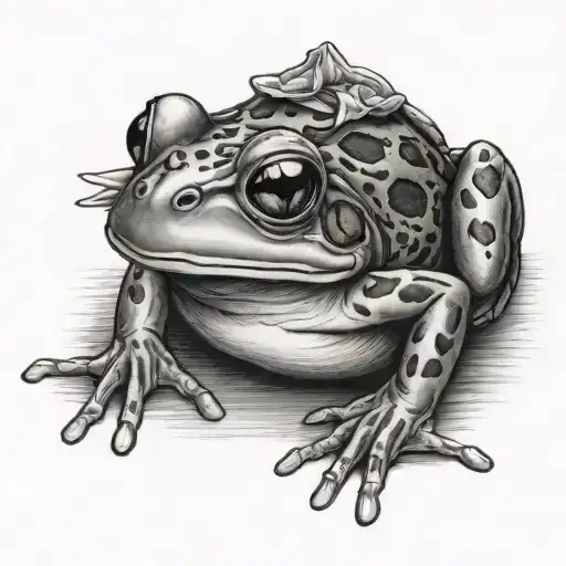 cook a frog tattoo design idea