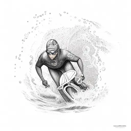 swim bike run tattoo design idea