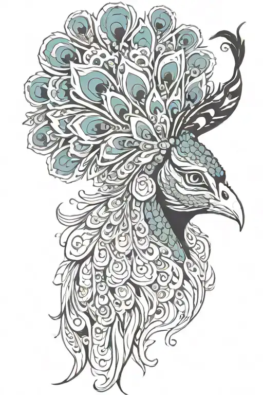 Peacock head tattoo tattoo design idea