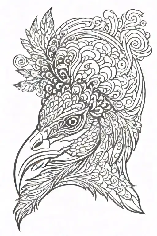 Peacock head tattoo tattoo design idea
