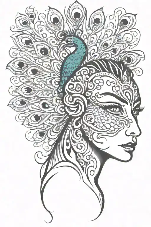 Peacock head tattoo tattoo design idea