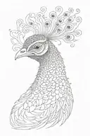 Peacock head tattoo design idea