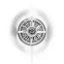 the ring from halo the game inside a broken clock tattoo design idea