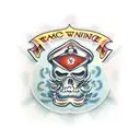 various notes on a stave producing a random image tattoo design idea