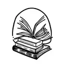 ghost reading book tattoo design idea