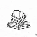 ghost reading book tattoo design idea