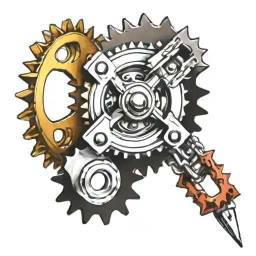 chain and sprocket tattoo design idea