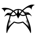 bat evil tattoo design idea