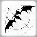 bat evil tattoo design idea