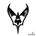 bat evil tattoo design idea