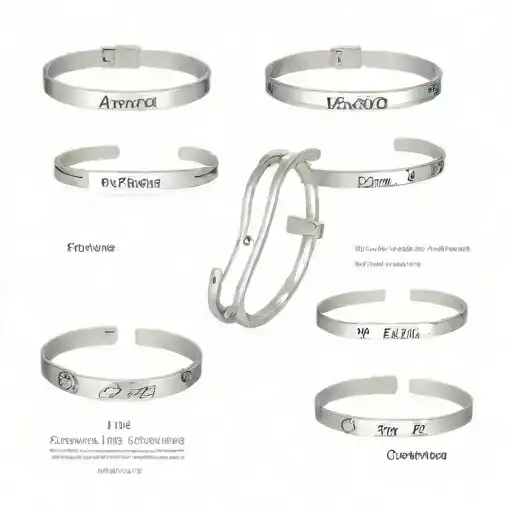 Armrest bracelet composed of linkages filled with Child names: Denisa, Anna, Vitek, Tomáš, Vitecek tattoo design idea