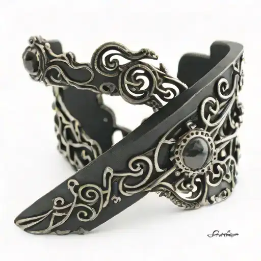 Armrest bracelet composed of linkages filled with Child names: Denisa, Anna, Vitek, Tomáš, Vitecek tattoo design idea