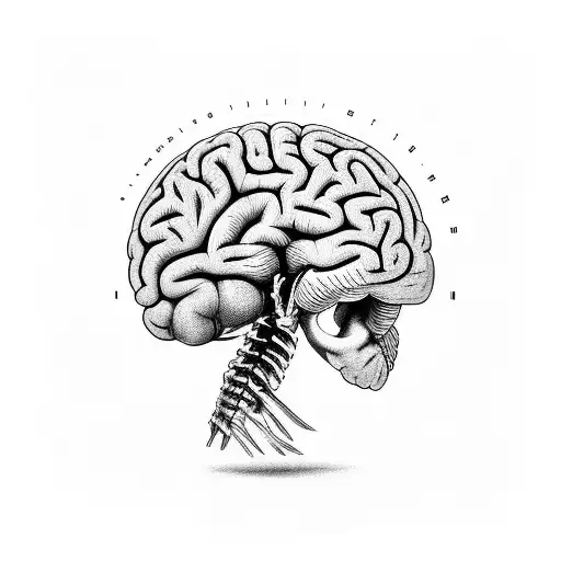 brain tumor tattoo design idea