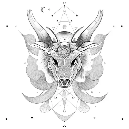 Virgo and Taurus  tattoo design idea