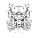 Virgo and Taurus  tattoo design idea